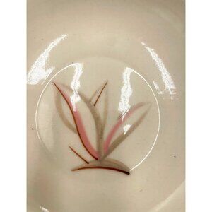 Vintage Winfield Hand Crafted Fine China Ceramic Bowls Pink Leaf Design Set Of 8
